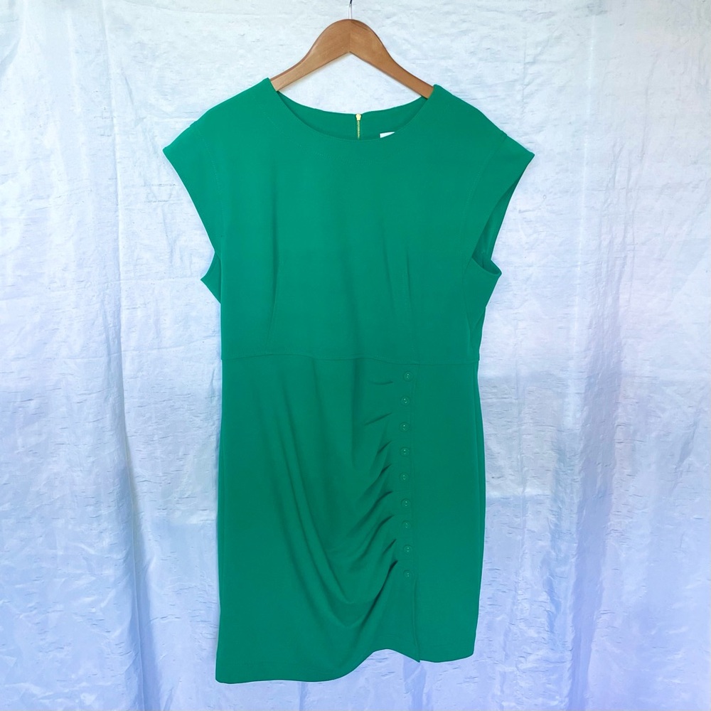 Size 14 Calvin Klein Green Mid Thigh Dress
